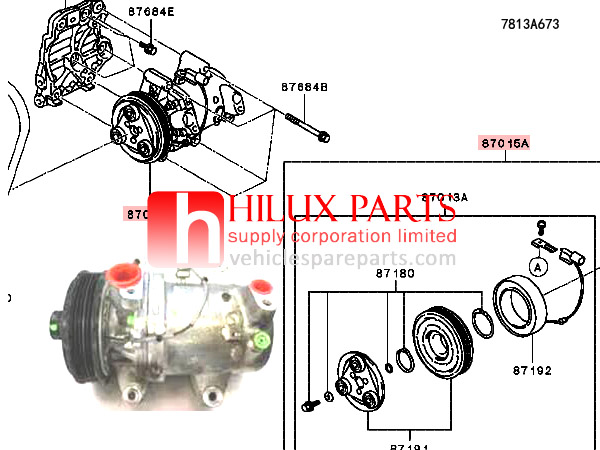 7813A673,Mitsubishi L200 Compressor